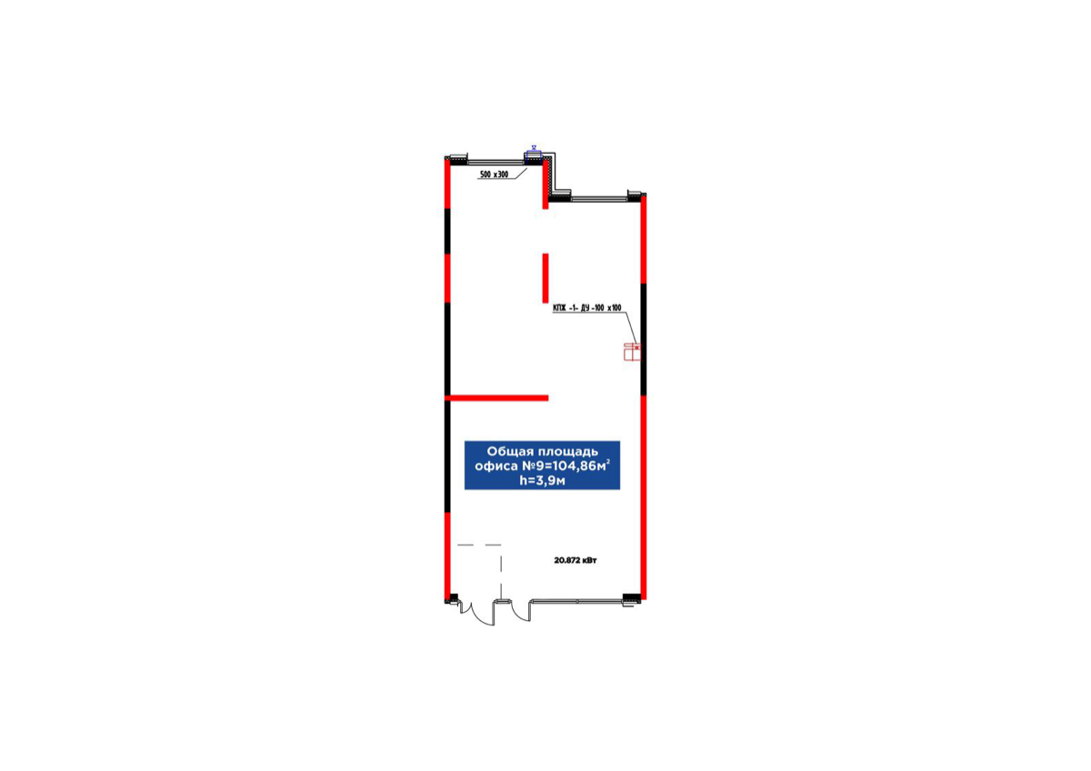 Планировка помещения 105 м² в ЖК «ŪIA.BIRLIK»