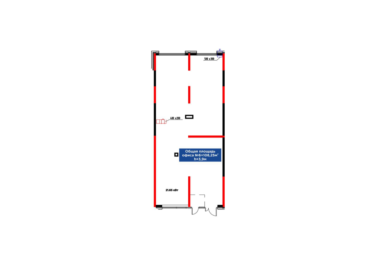 Планировка помещения 108 м² в ЖК «ŪIA.BIRLIK»