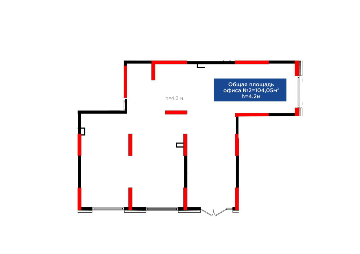 Планировка помещения 103 м² в ЖК «Urban Hills»