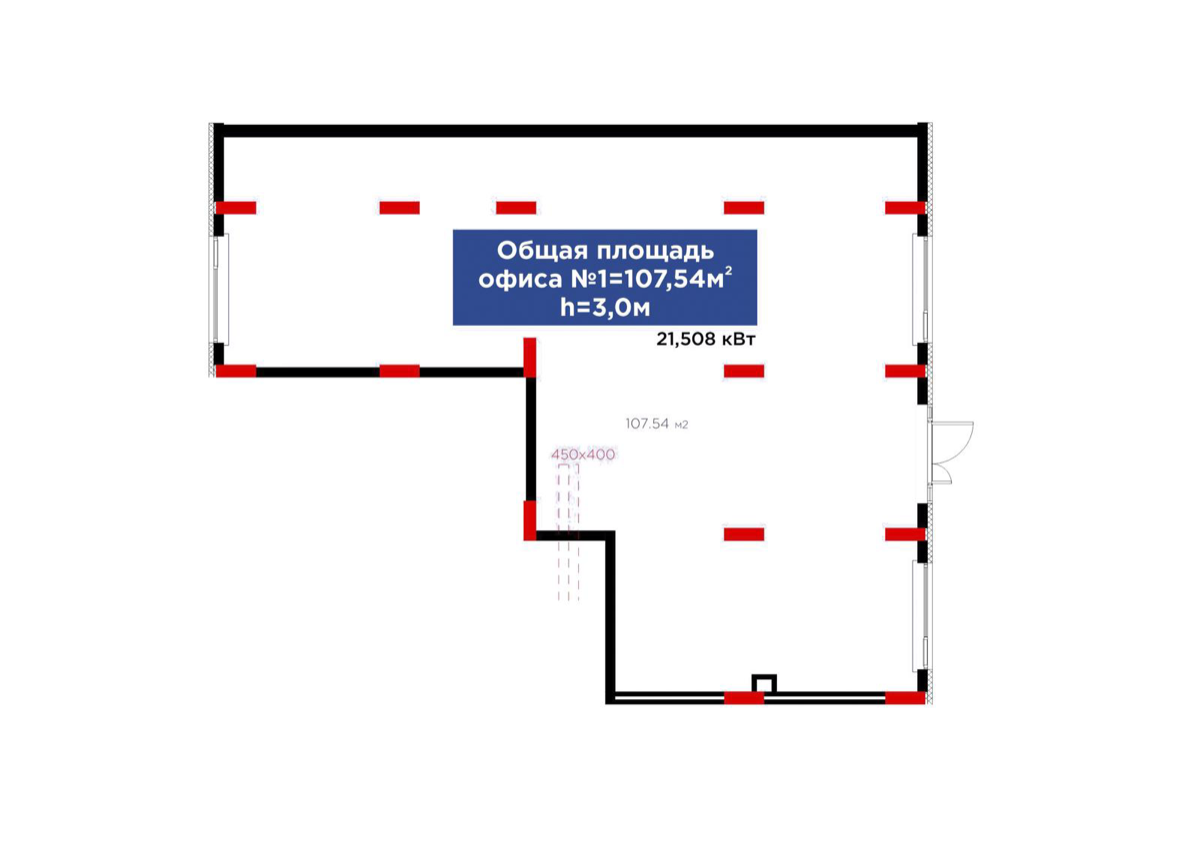 Планировка помещения 106 м² в ЖК «ŪIA.BIRLIK»