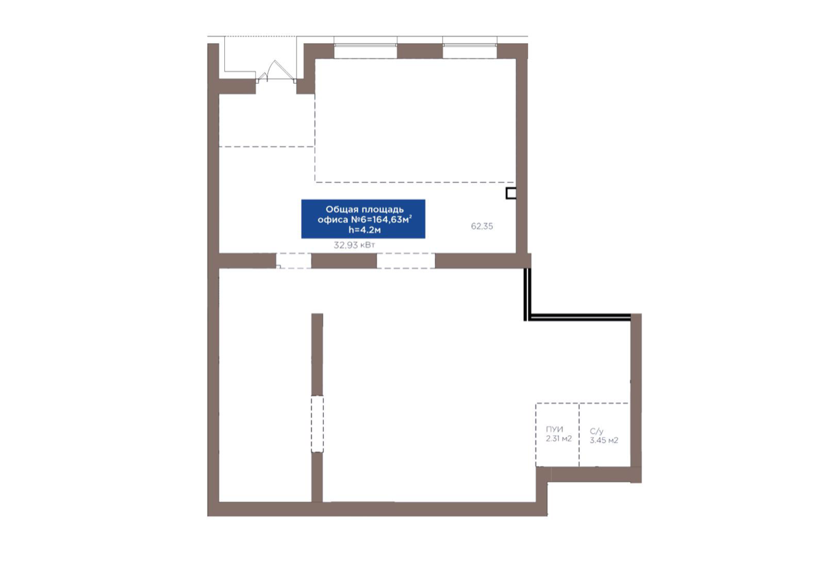 Планировка помещения 165 м² в ЖК «IZBASSAR»