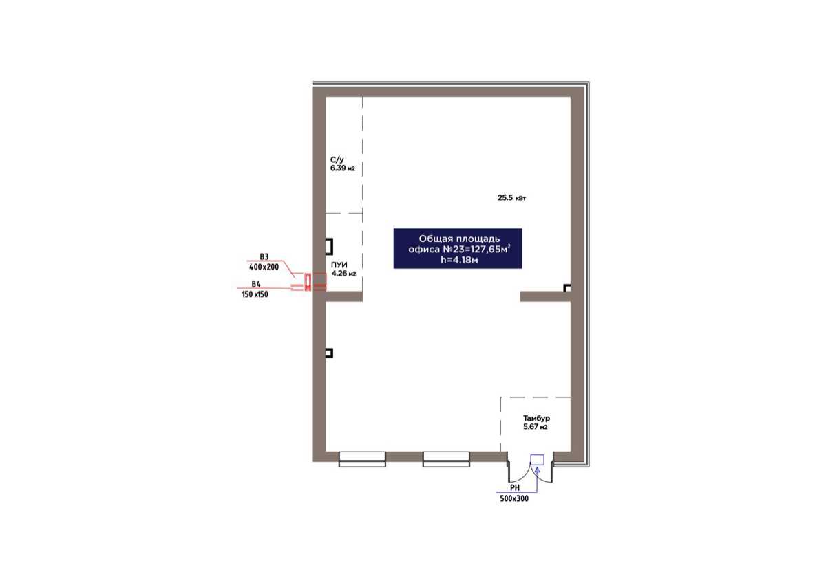 Планировка помещения 128 м² в ЖК «ŪIA.TARIH»