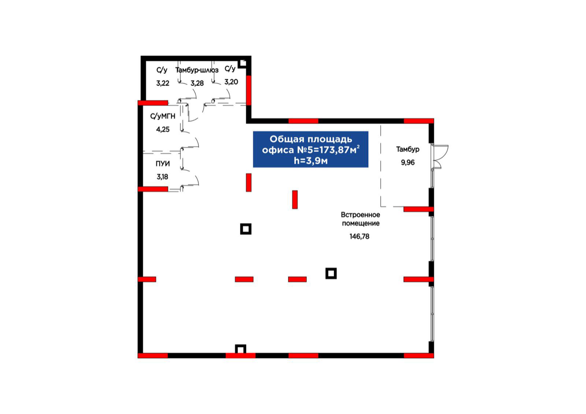 Планировка помещения 197 м² в ЖК «Sapa 4You»