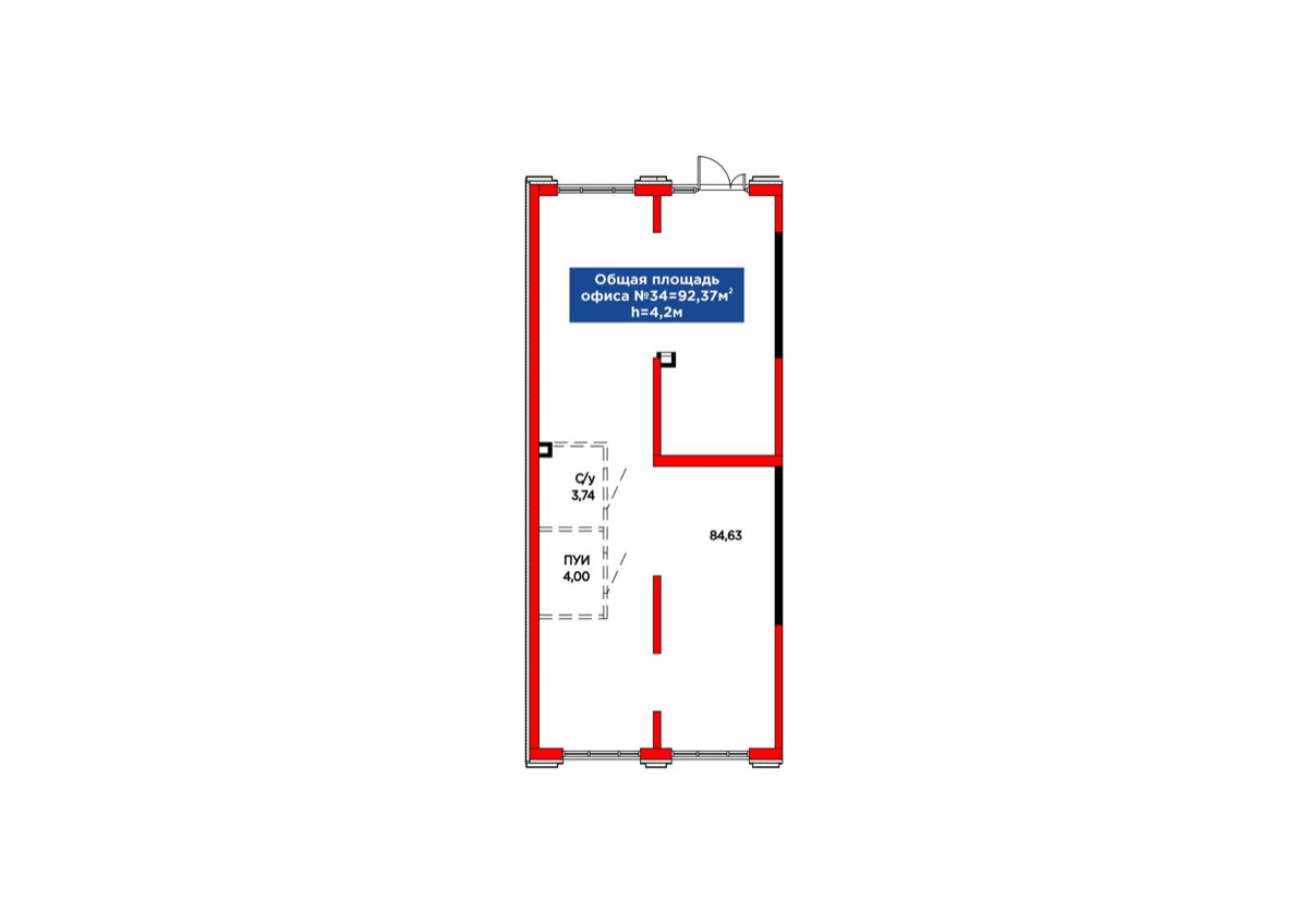 Планировка помещения 138 м² в ЖК «Arena City. Sport Almaty»