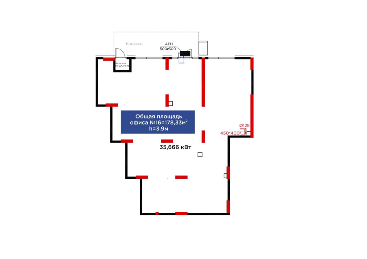 Планировка помещения 178 м² в ЖК «MOD Frame»