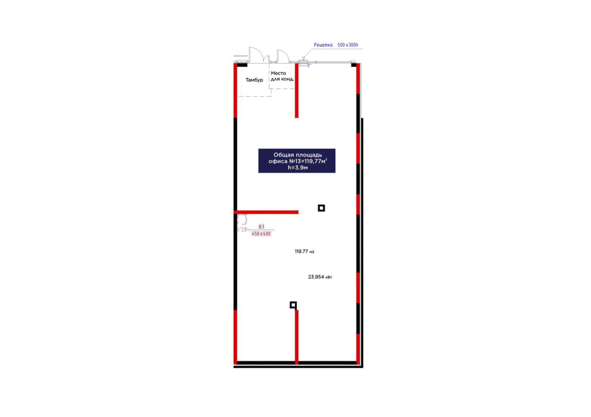 Планировка помещения 120 м² в ЖК «ŪIA.BIRLIK»