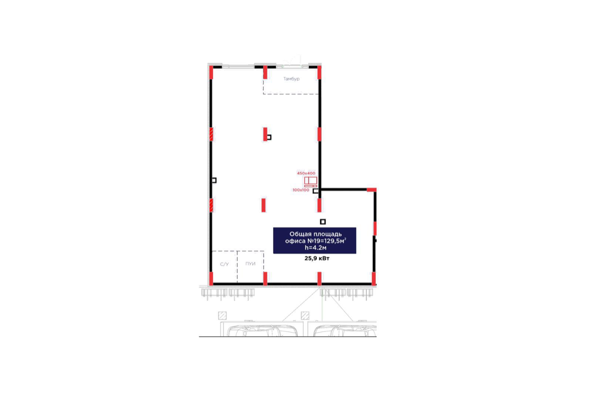 Планировка помещения 130 м² в ЖК «Family Nest»