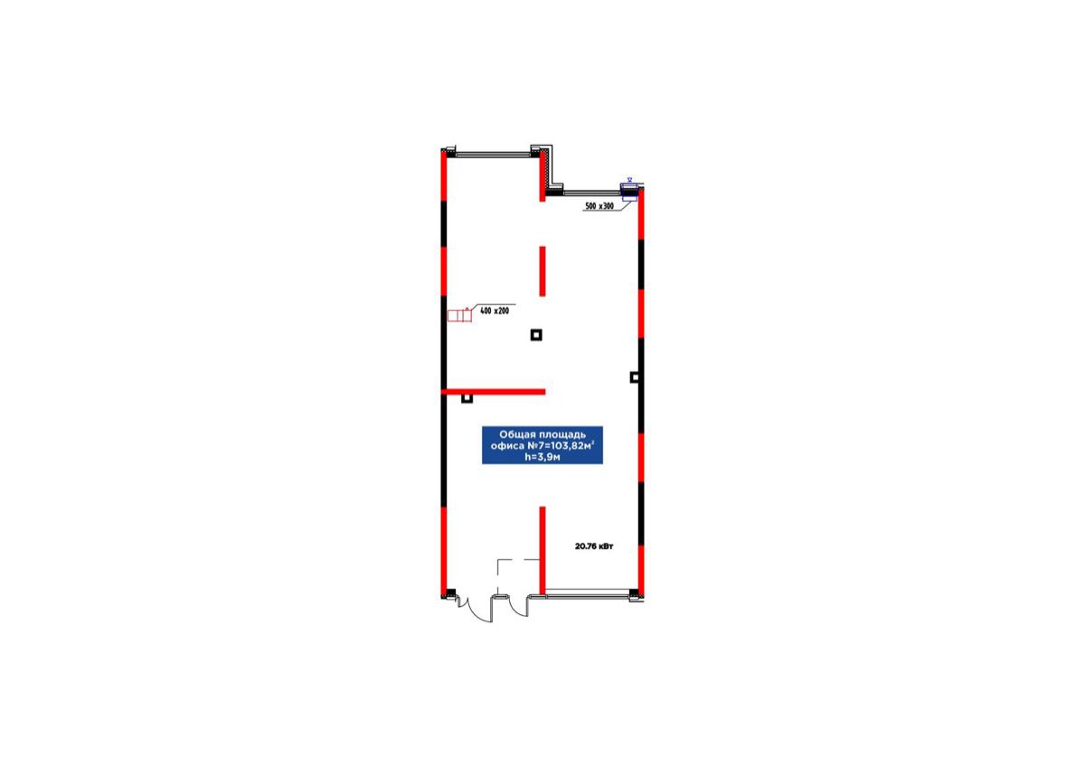 Планировка помещения 104 м² в ЖК «ŪIA.BIRLIK»