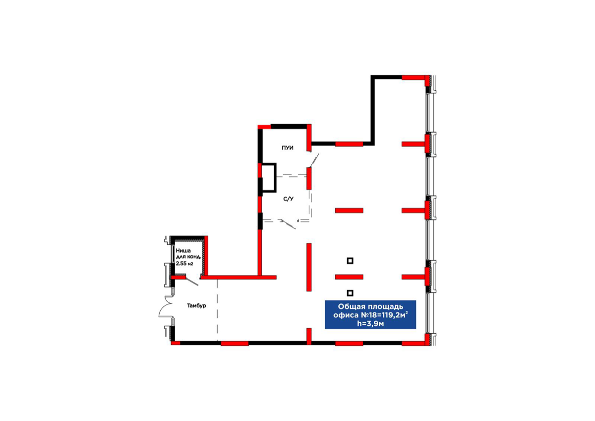 Планировка помещения 119 м² в ЖК «4Seasons. Dream»