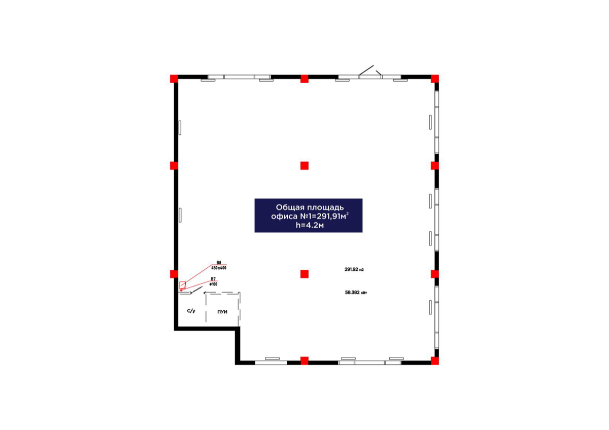 Планировка помещения 292 м² в ЖК «Jetisu.Aspan»