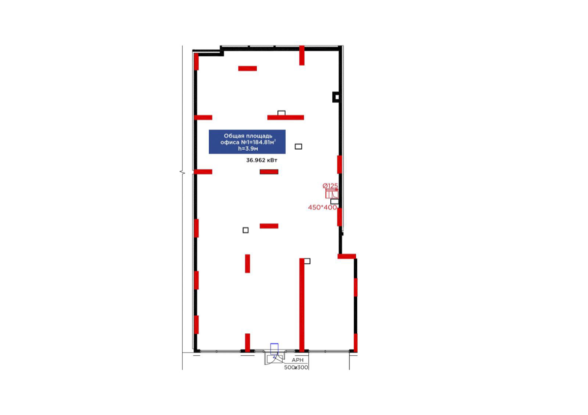 Планировка помещения 185 м² в ЖК «MOD Frame»