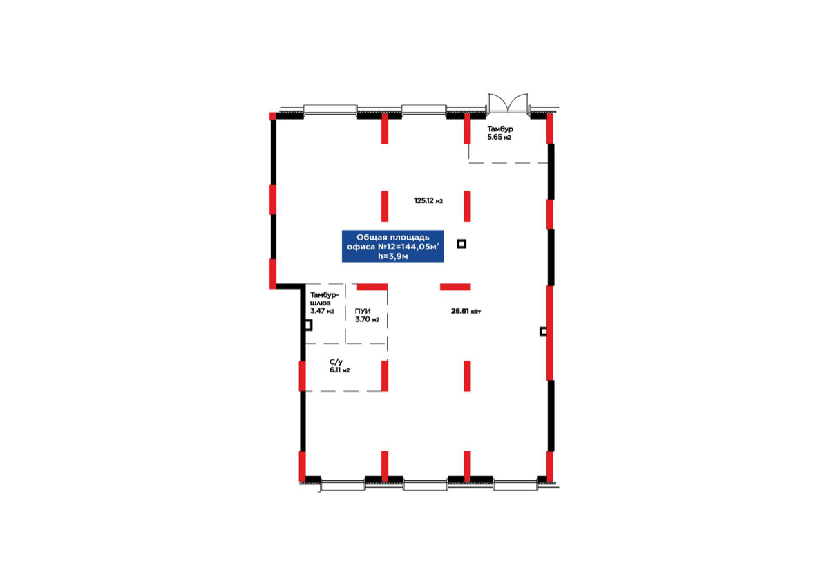 Планировка помещения 151 м² в ЖК «Arman Town»