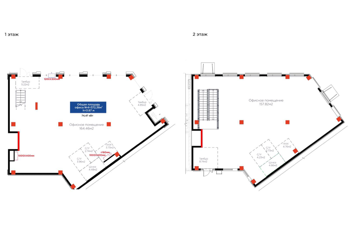 Планировка помещения 372 м² в ЖК «Darmen»