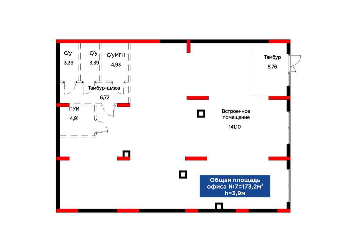 Планировка помещения 193 м² в ЖК «Sapa 4You»