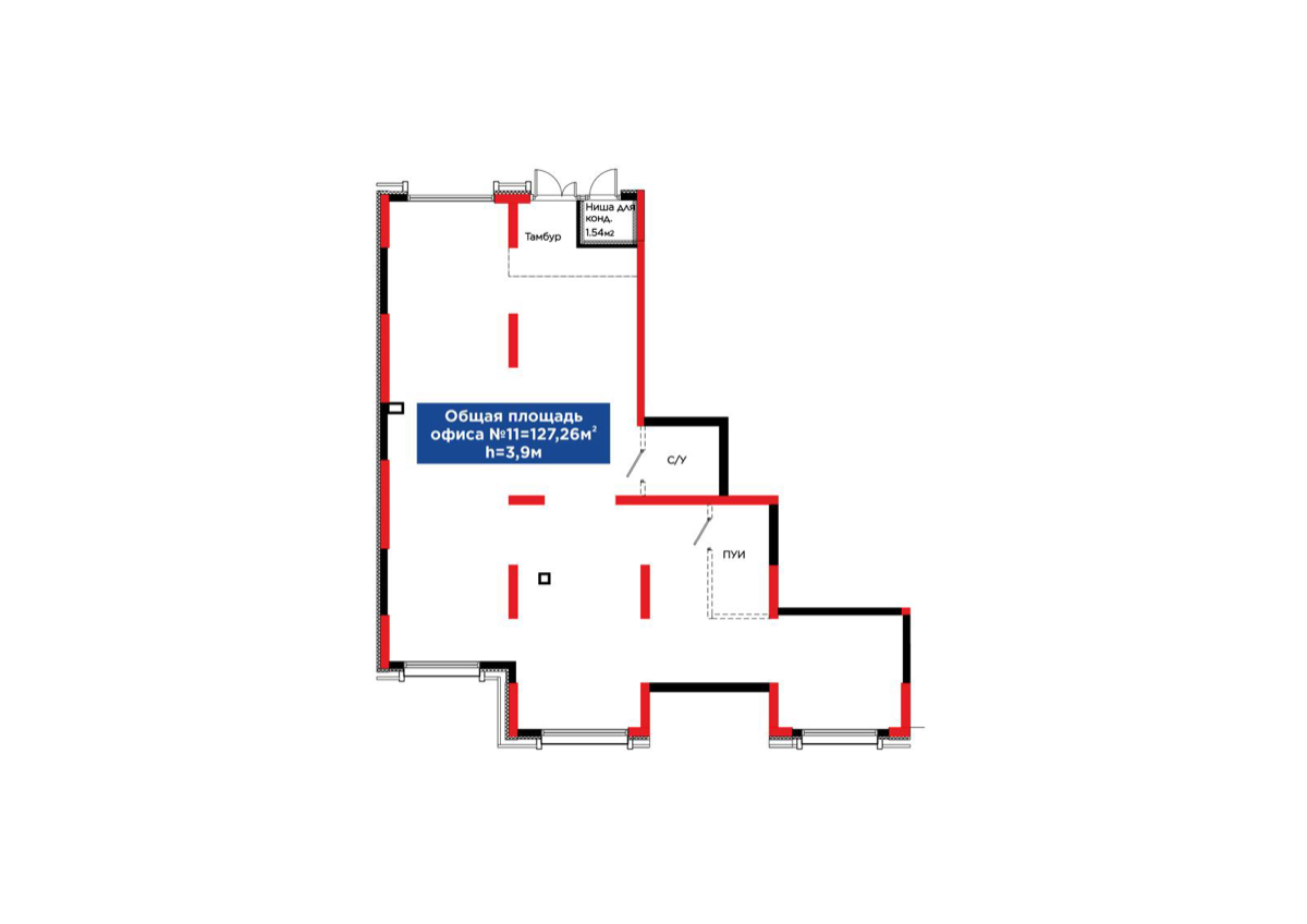 Планировка помещения 127 м² в ЖК «4Seasons. Dream»