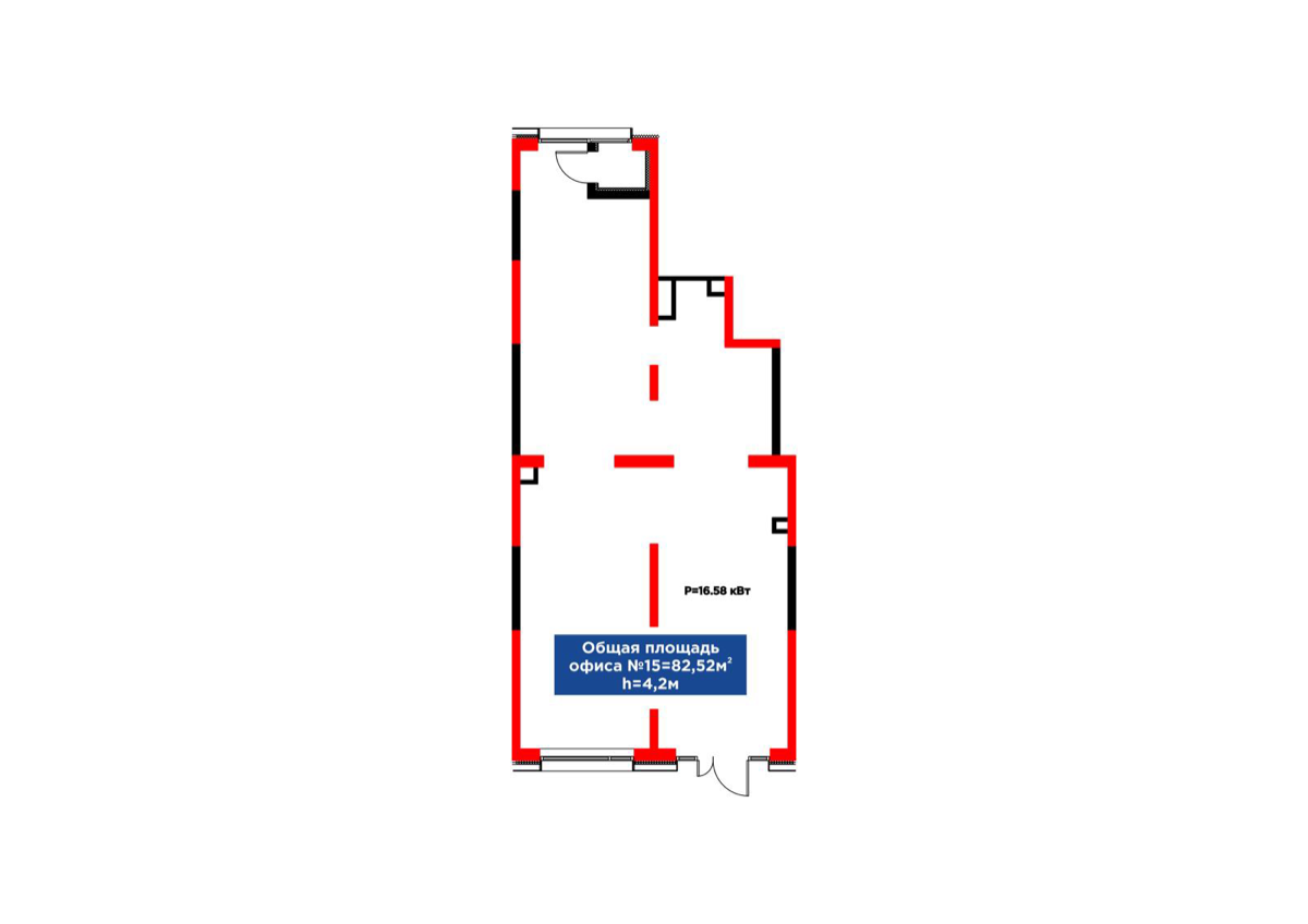 Планировка помещения 83 м² в ЖК «Arena City Balance»